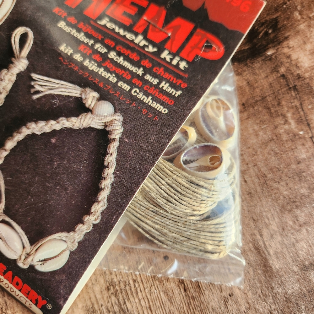 NWT Vintage The Beadery Hemp Jewelry Kit #5196 Y2K DIY Necklace Bracelet Shells - Picture 4 of 4